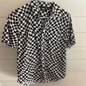 Boys Vans Distorted Checkered Shirt